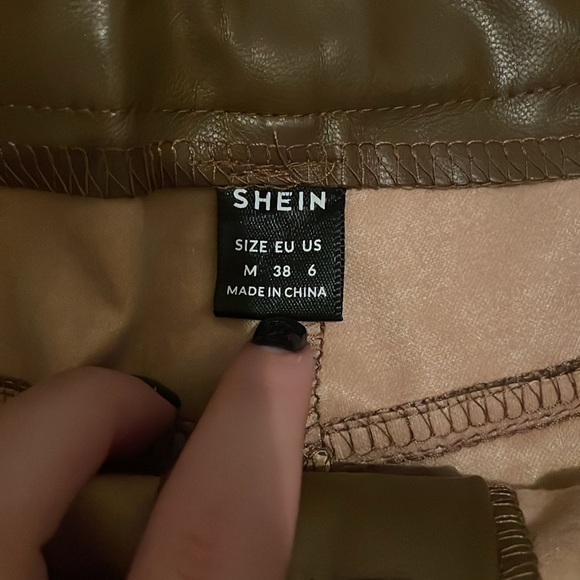 NWOT Mocha brown leather pants size medium - Picture 6 of 7